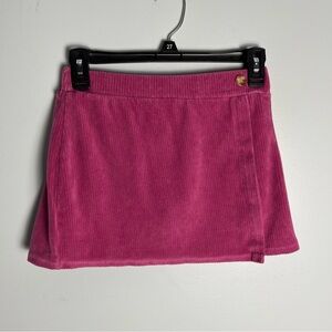 Sweet Butterfly Girls Pink Corduroy Skirt w/ Shorts Lining Pleated Size M 10/12